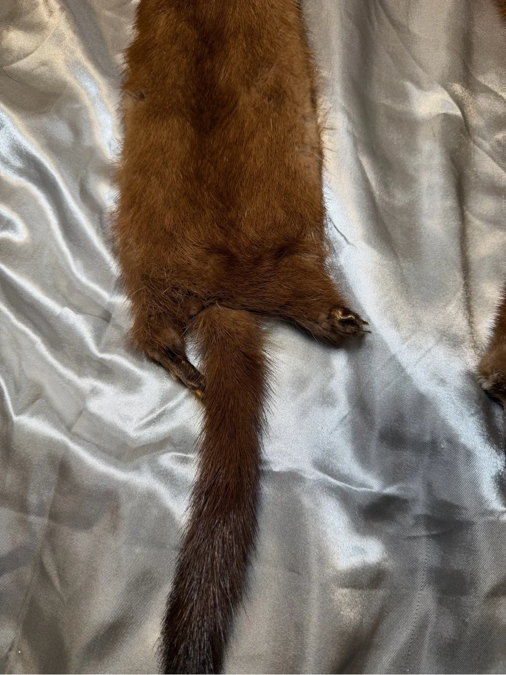 Vintage 1940s-1950w Multi Pelt Genuine Mink Fur Stole/scarf Wrap